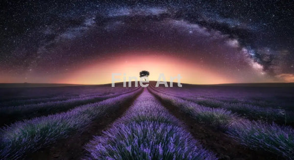 2026 - Lavender Field & Milky Way By Jesús M. García Fine Art Photography Nature Wildlife Scenic