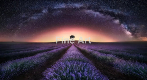 2026 - Lavender Field & Milky Way By Jesús M. García Fine Art Photography Nature Wildlife Scenic