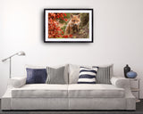 2068 - "Fox" By Robert Adamec-Already Framed, On Metal